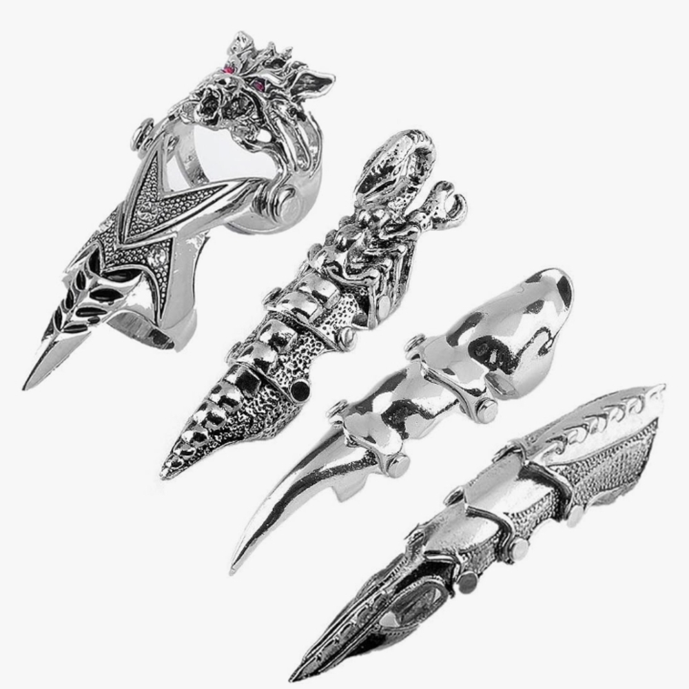 Gothic Silver Rings "JOVIVI" - Picture 2 of 9